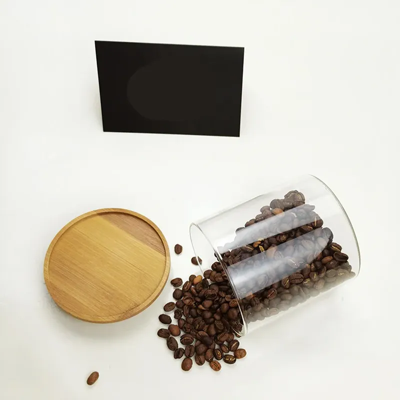 10.4 X 10.8Cm Multi-Fuctional Stackable Glass Jar With Bamboo Lid Tk-Cb7123
