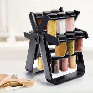 18 Jars Rotating Spice Racks