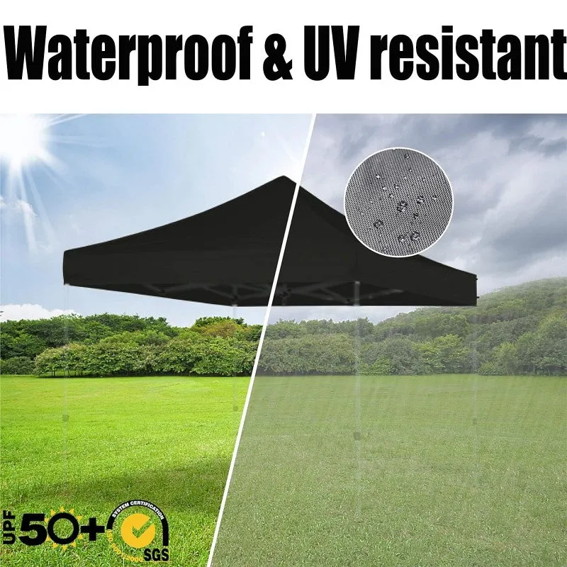 3x3 Gazebo Roof Cover Black