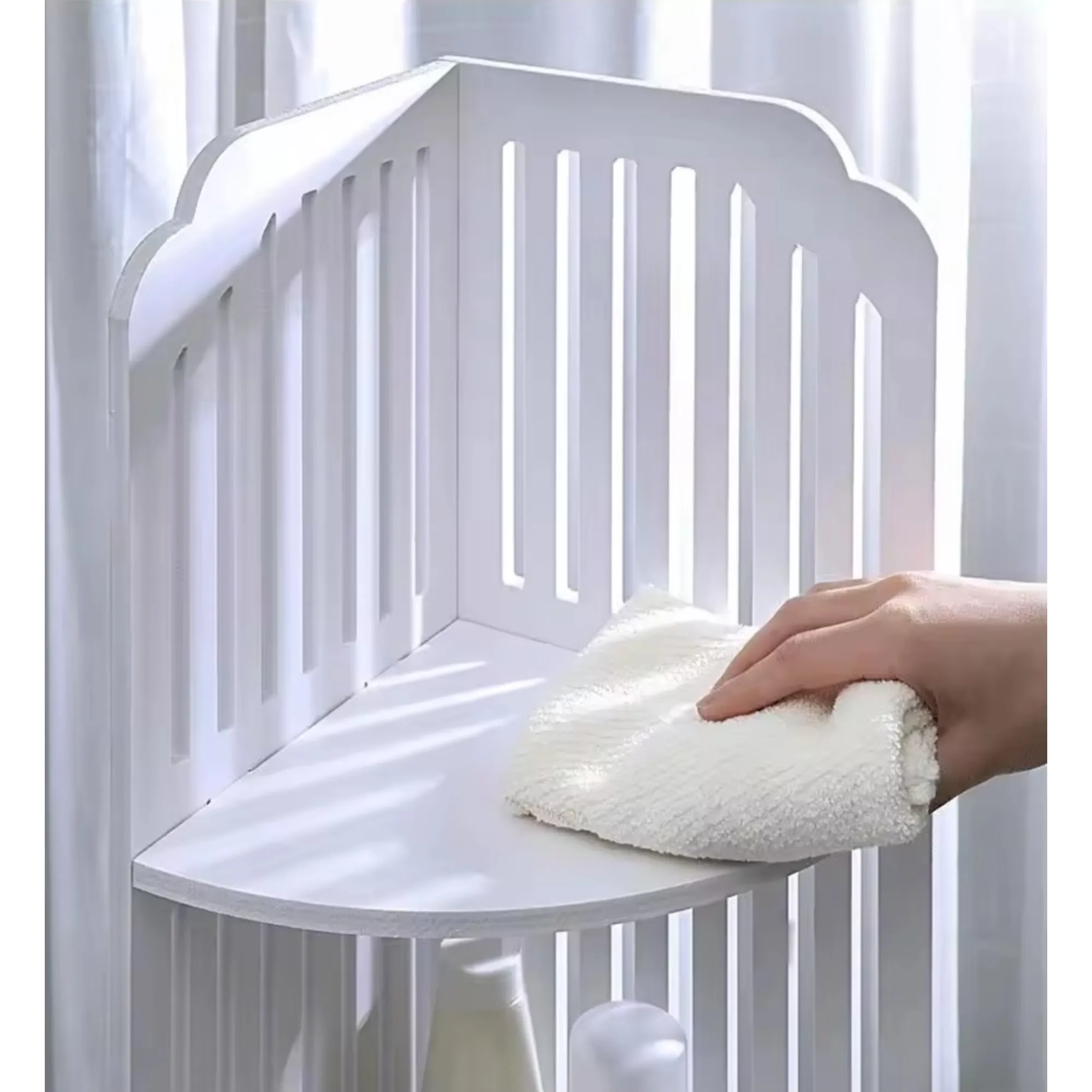 4-Tier Multi-Functional Space Saving Bathroom Corner Shelf Rack Gc-44