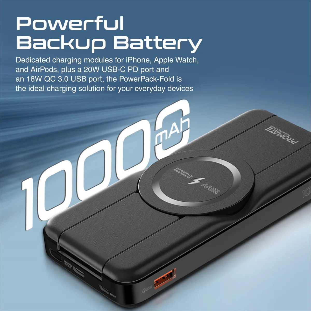 5-in-1 Foldable MagSafe Compatible Wireless Charging Power Bank