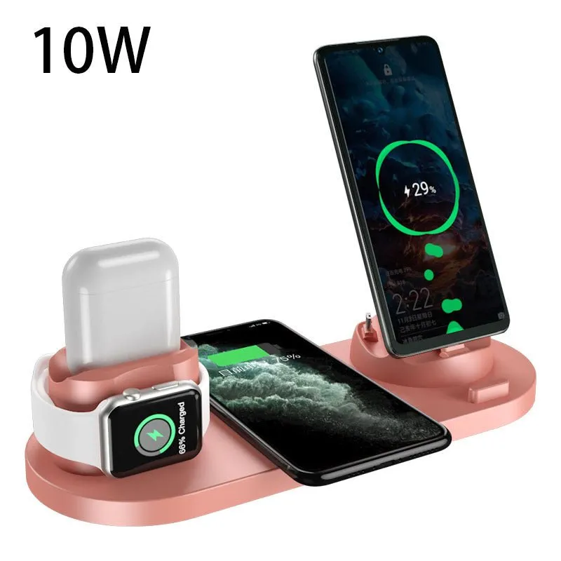 6-in-1 Wireless Charger Station for Fast Charging