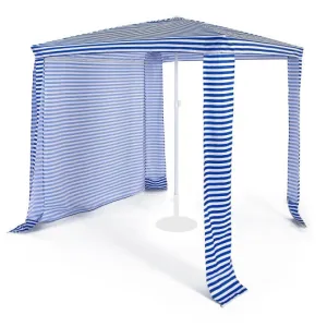 6.6 x 6.6 Feet Foldable and Easy-Setup Beach Canopy With Carry Bag-Navy