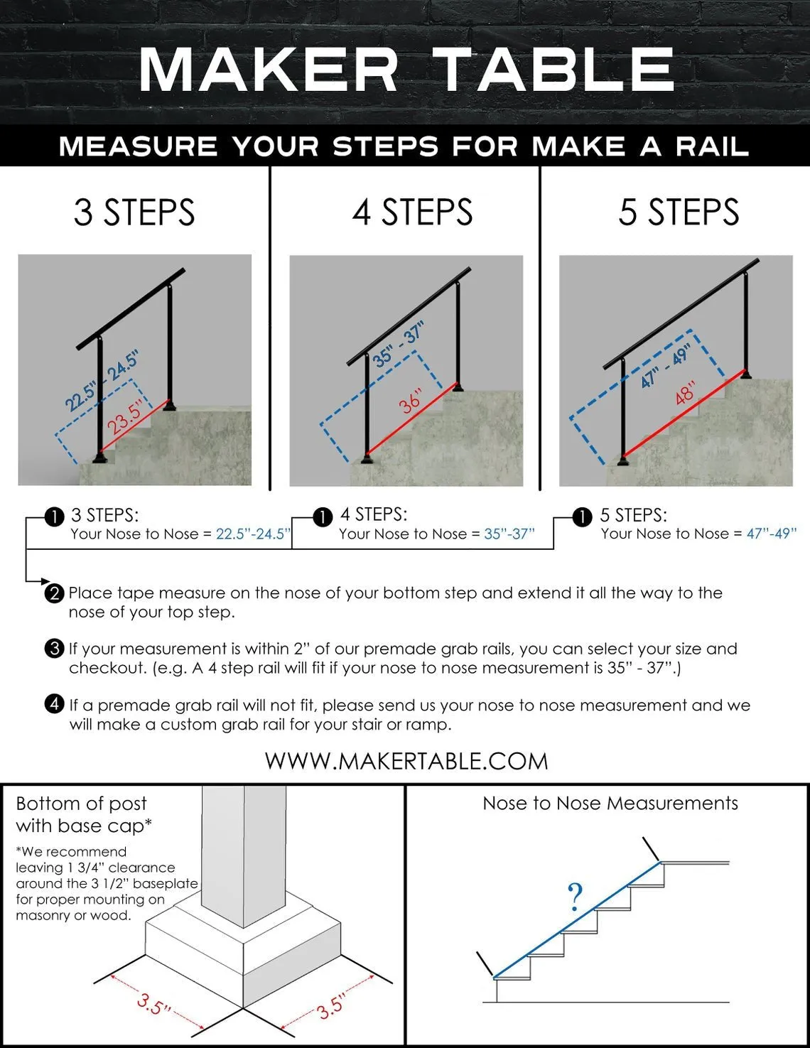 Adjustable Metal Handrail with Modern Design - Make A Rail Grab Rail - Minimalist Stair Decor