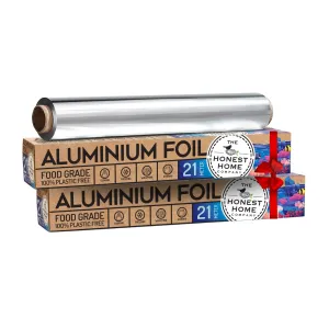 Aluminum Foil Food Wrap | Premium Quality- 21 Meters (Pack of 2)