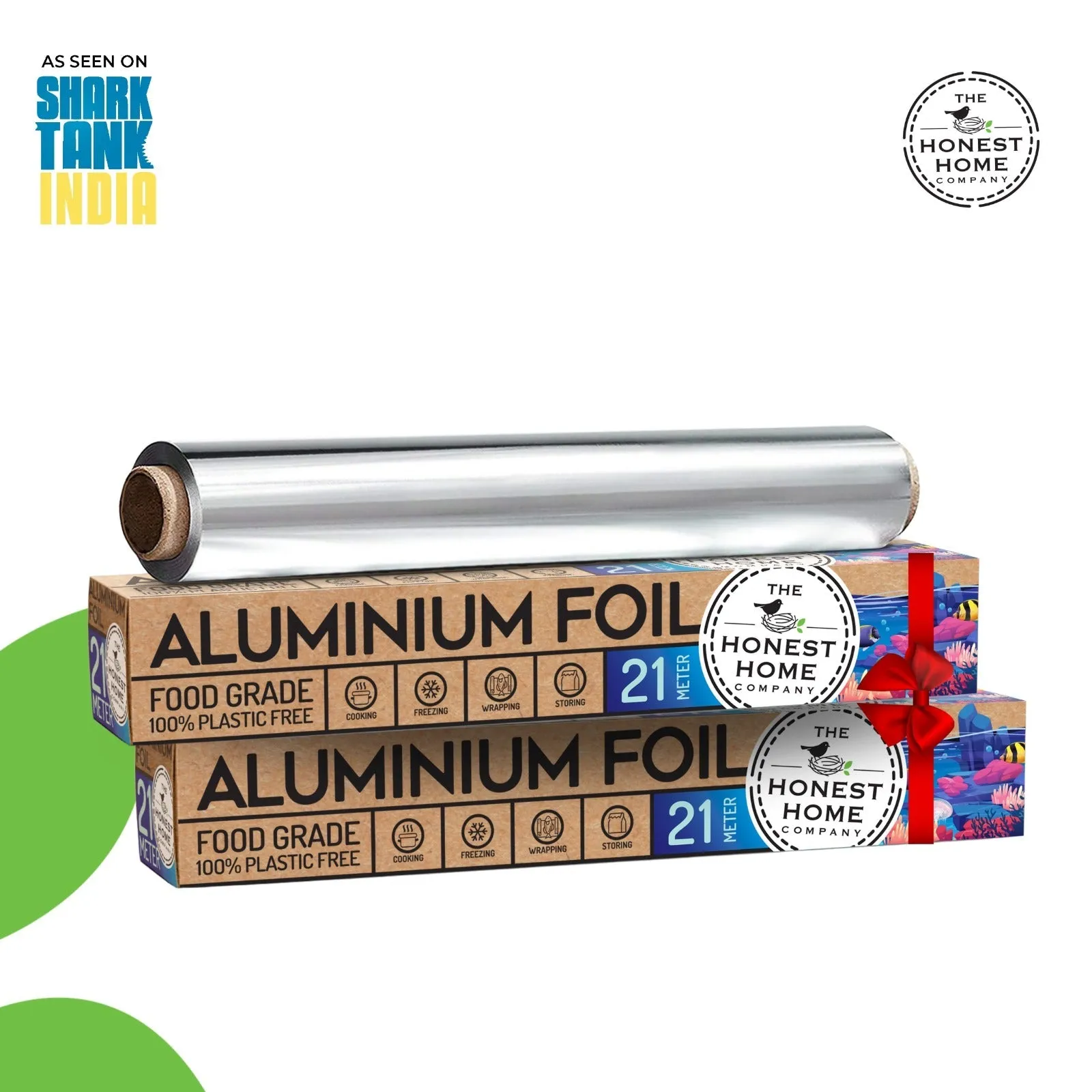 Aluminum Foil Food Wrap | Premium Quality- 21 Meters (Pack of 2)