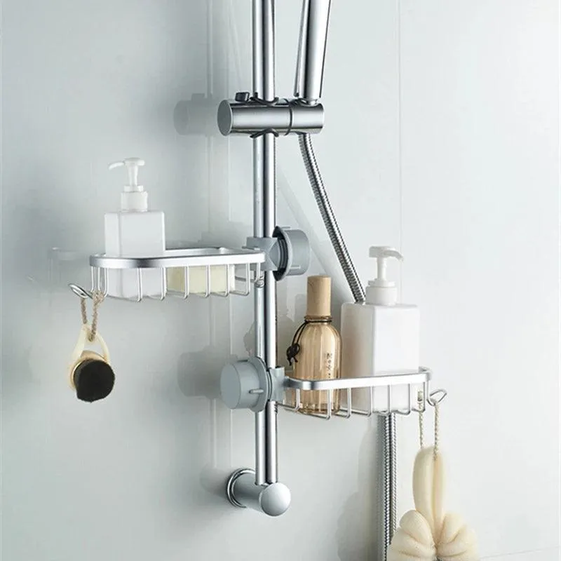 Aluminum Sink Caddy: Versatile Space-Saving Organizer for Kitchen & Bath