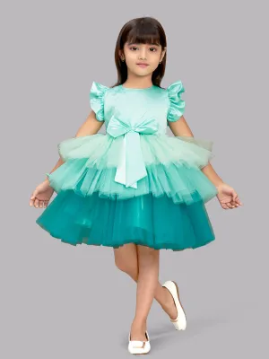 Aqua Layered Party  Frock