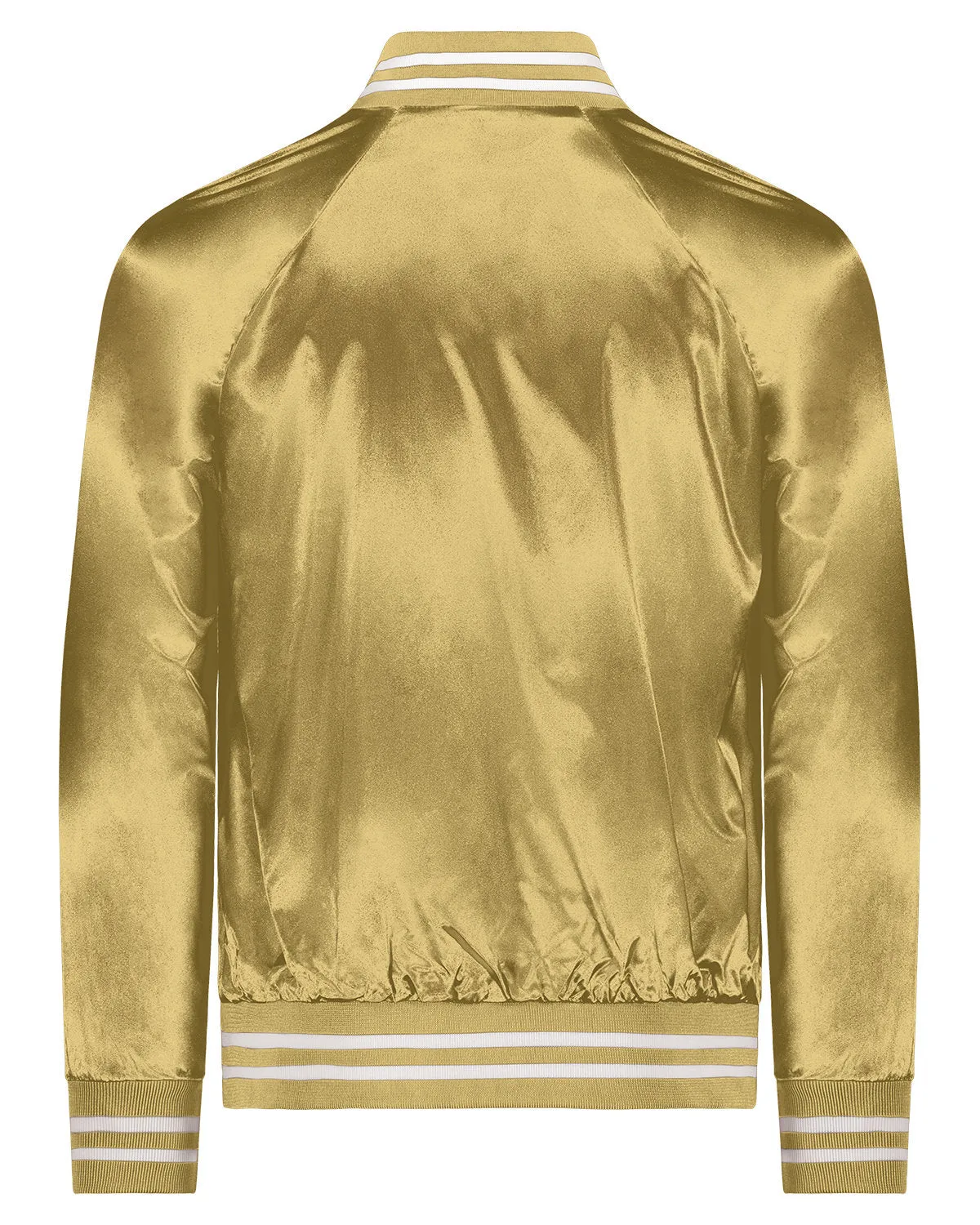 Augusta Sportswear Unisex Striped Trim Satin Baseball Jacket 3610