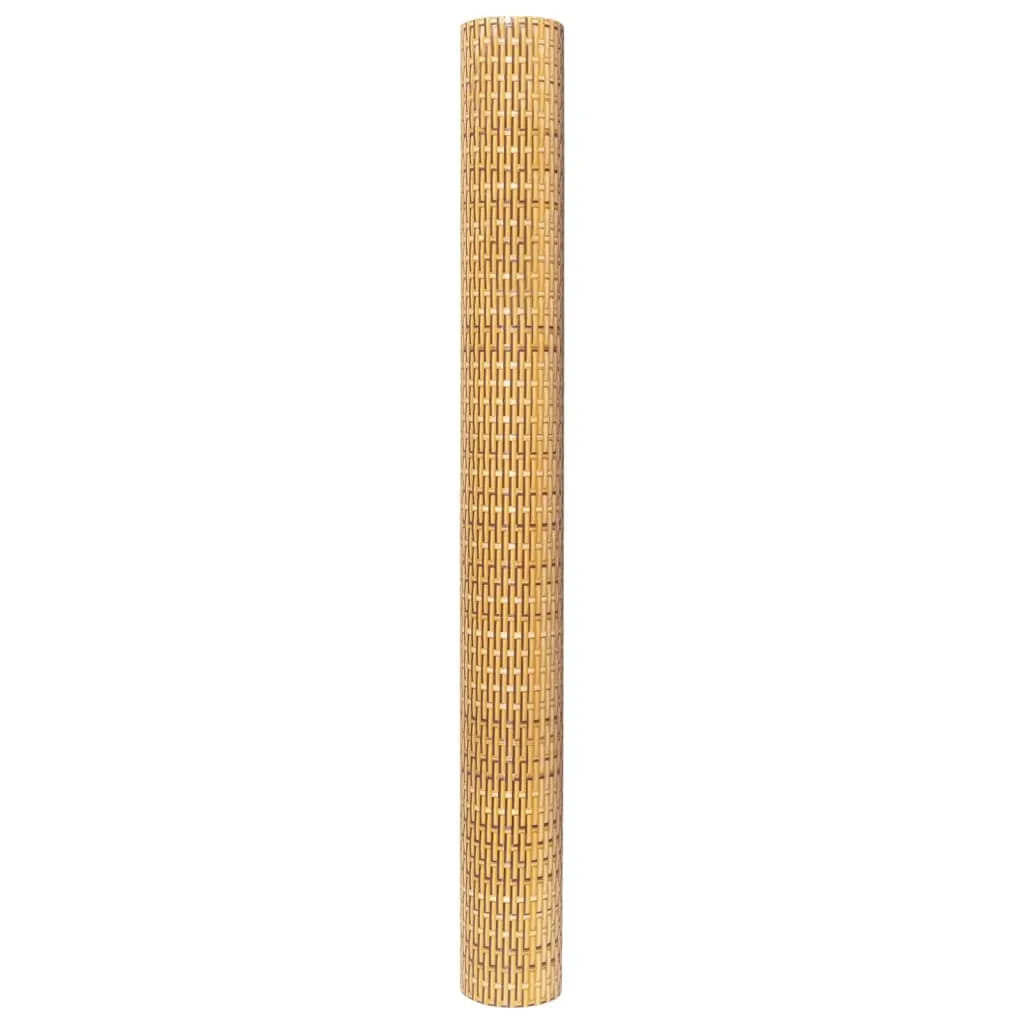 Balcony Screen Light Brown 400x100 cm Poly Rattan