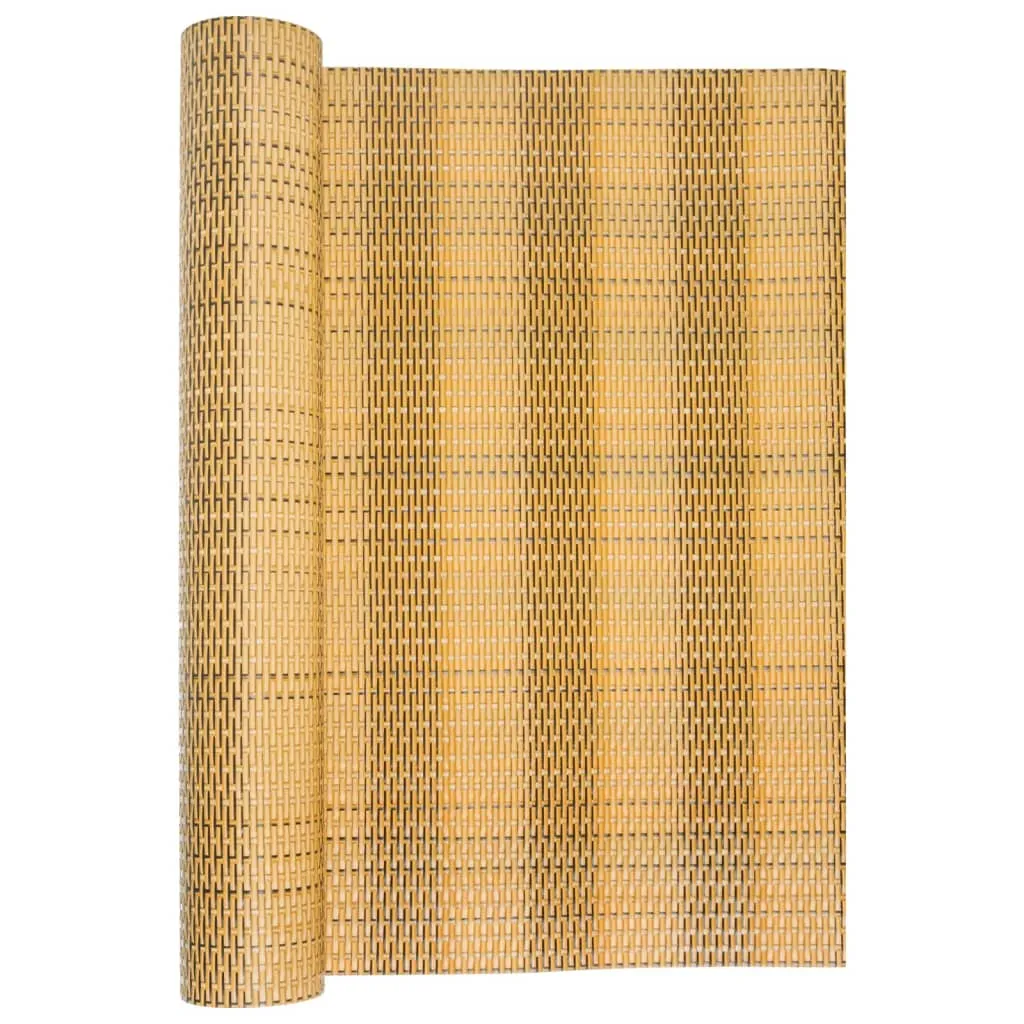 Balcony Screen Light Brown 400x100 cm Poly Rattan