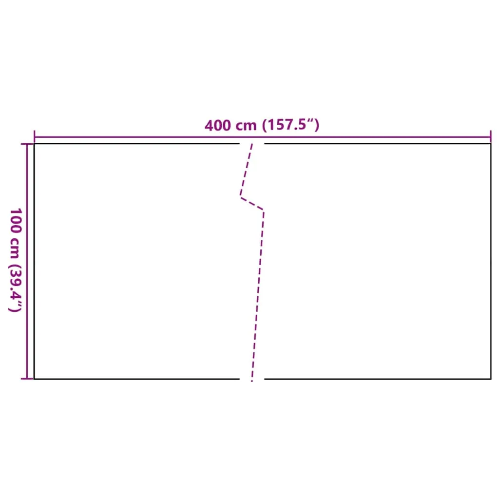Balcony Screen Light Brown 400x100 cm Poly Rattan