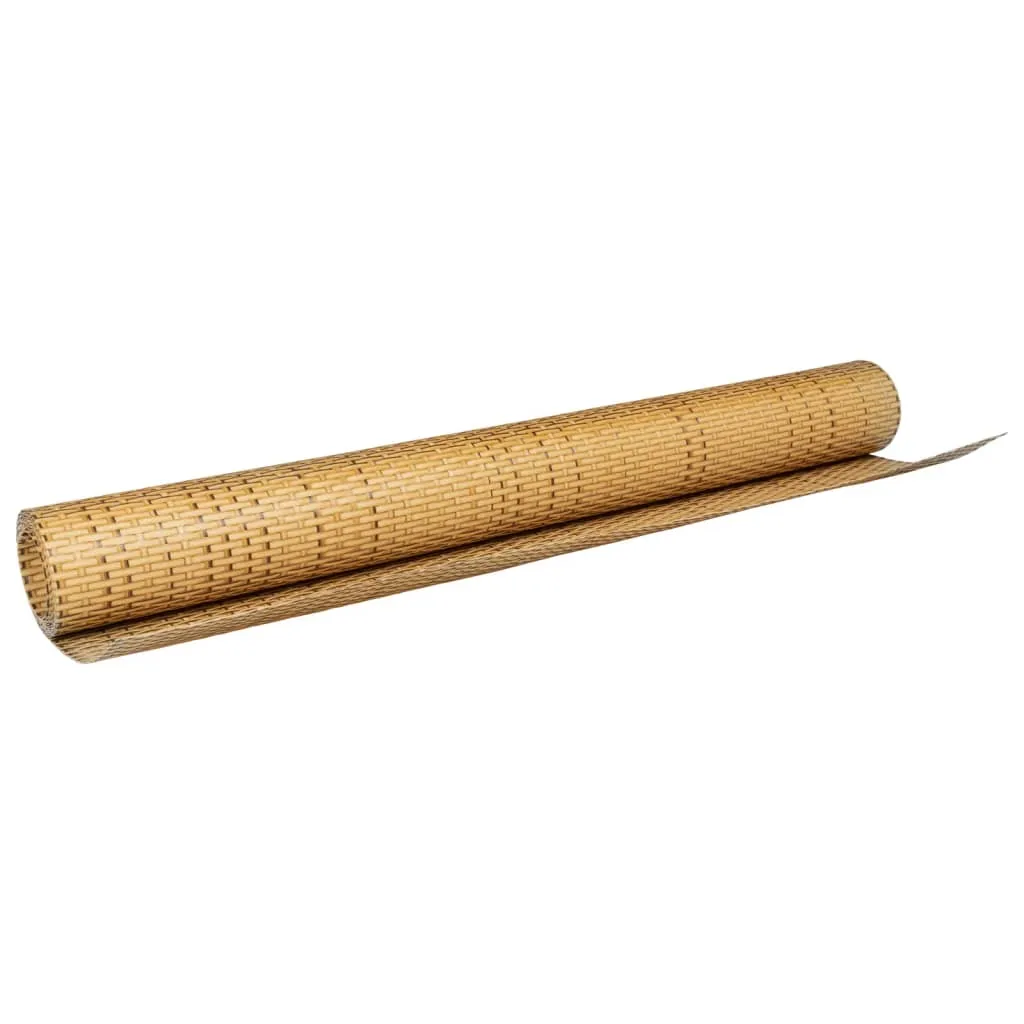 Balcony Screen Light Brown 400x100 cm Poly Rattan