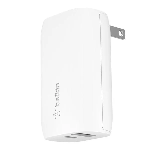 Belkin Wall Charger 20W USB-C, 12W USB-A