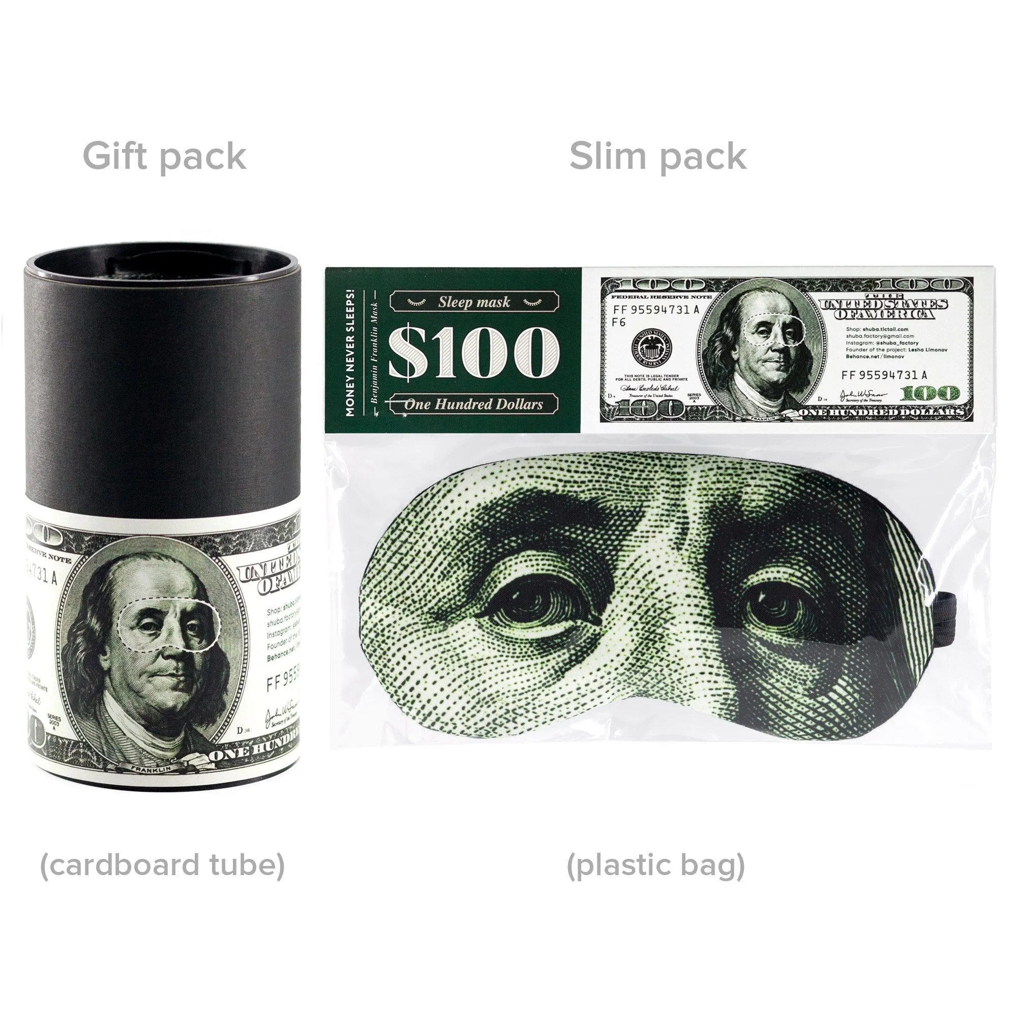 Benjamin Franklin Sleep Mask ($100)