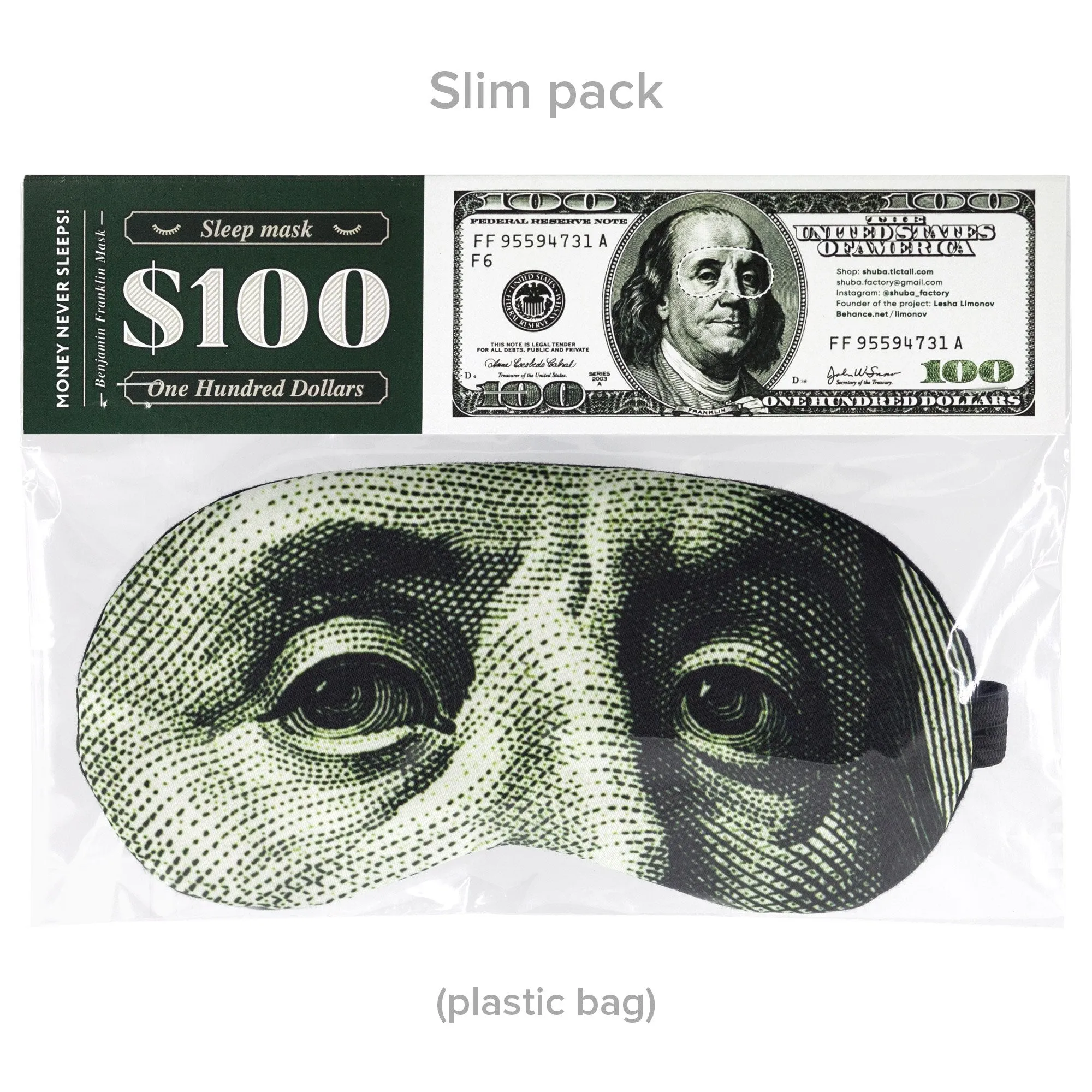 Benjamin Franklin Sleep Mask ($100)