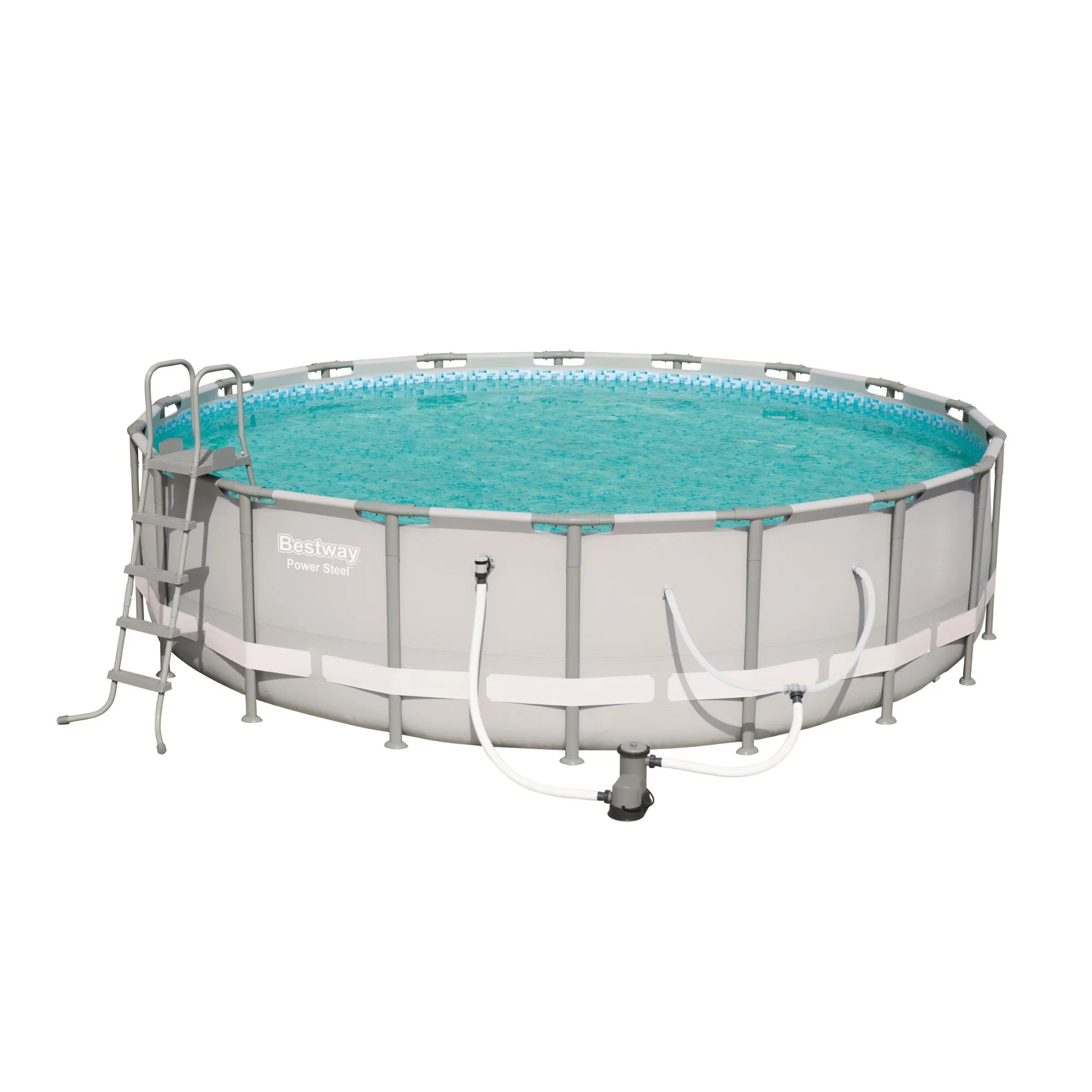Bestway 18x4.3 ft Reinforced Power Steel Frame Above Ground Pool Set (Open Box)