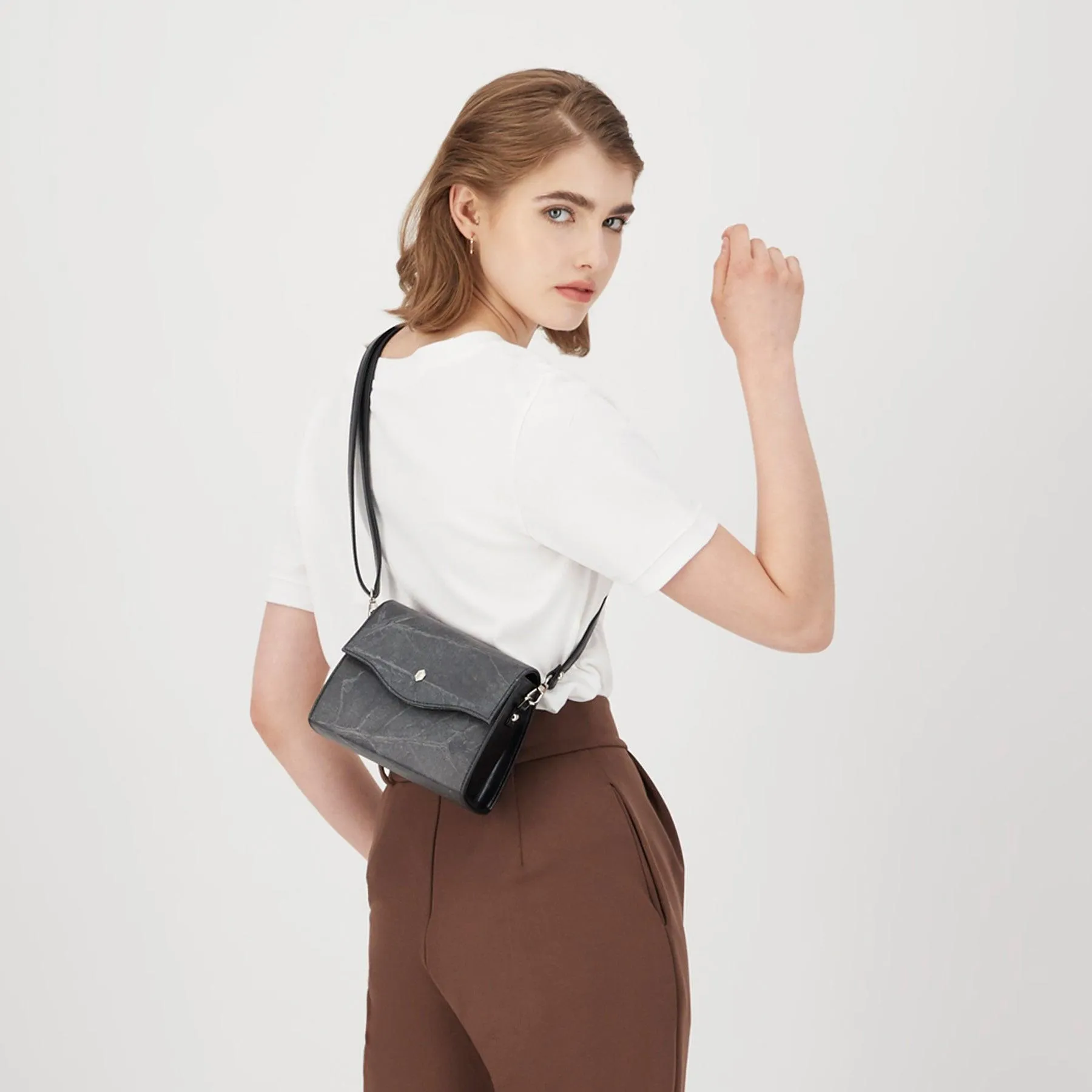 Box Vegan Crossbody Bag