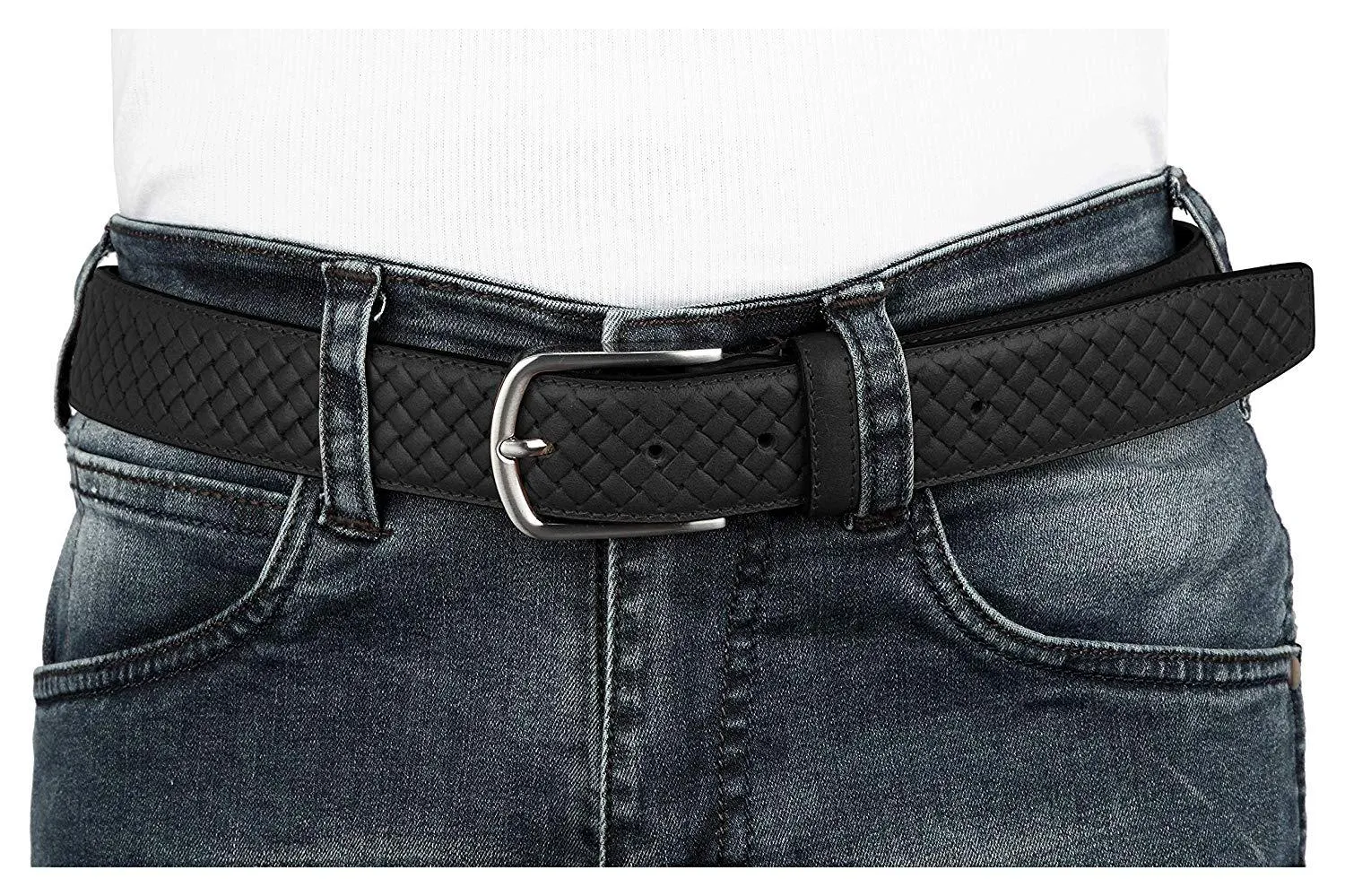 Casual 100% Genuine Leather Men Leather Belt