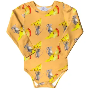 Cheesy Mice Long Sleeve Onesie