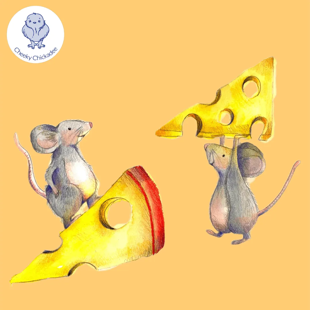Cheesy Mice Long Sleeve Onesie