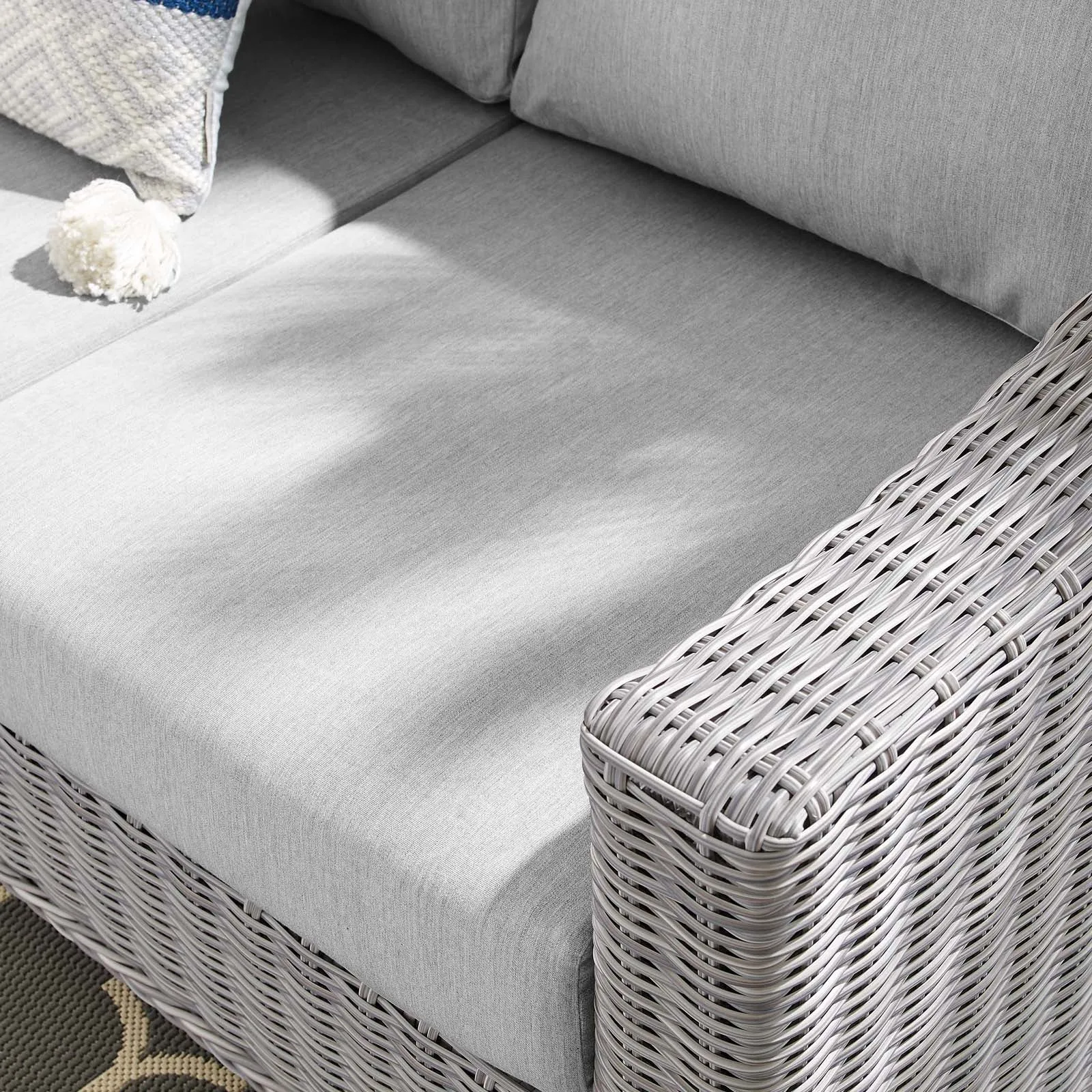 Conway Sunbrella Outdoor Patio Wicker Rattan Sofa