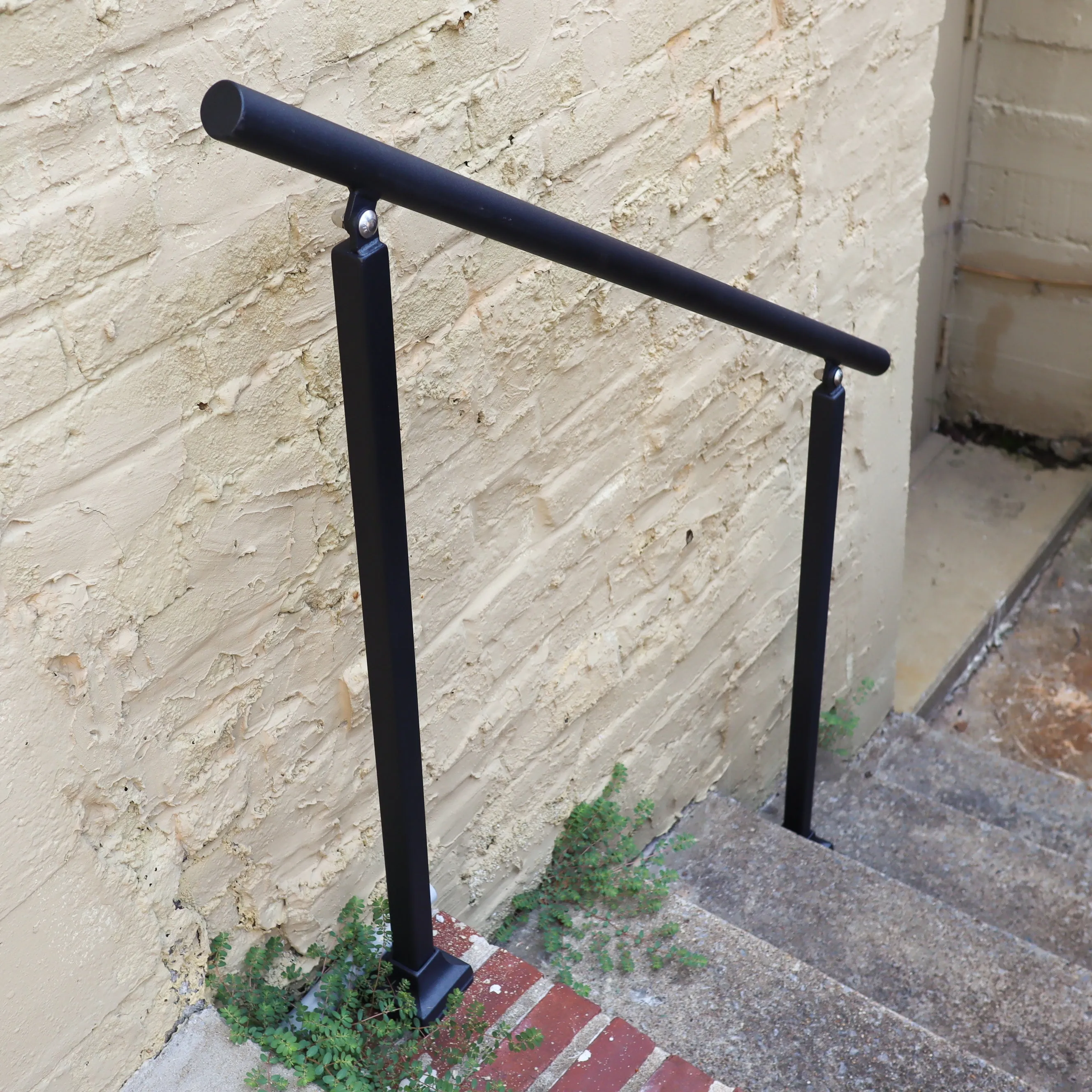 Custom Length Adjustable Metal Handrail with Modern Design - Make A Rail Grab Rail - Minimalist Stair Decor