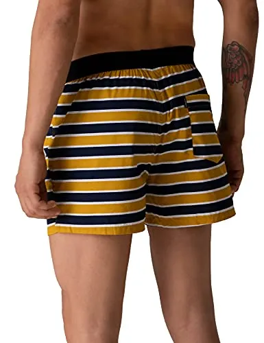 DAMENSCH Men's Cotton Boxers (Pack of 2) (DAM-ASP-SBX-LG-BAM-PACK-2-MIX-L_O.las Grey, Bali Mustard_L)