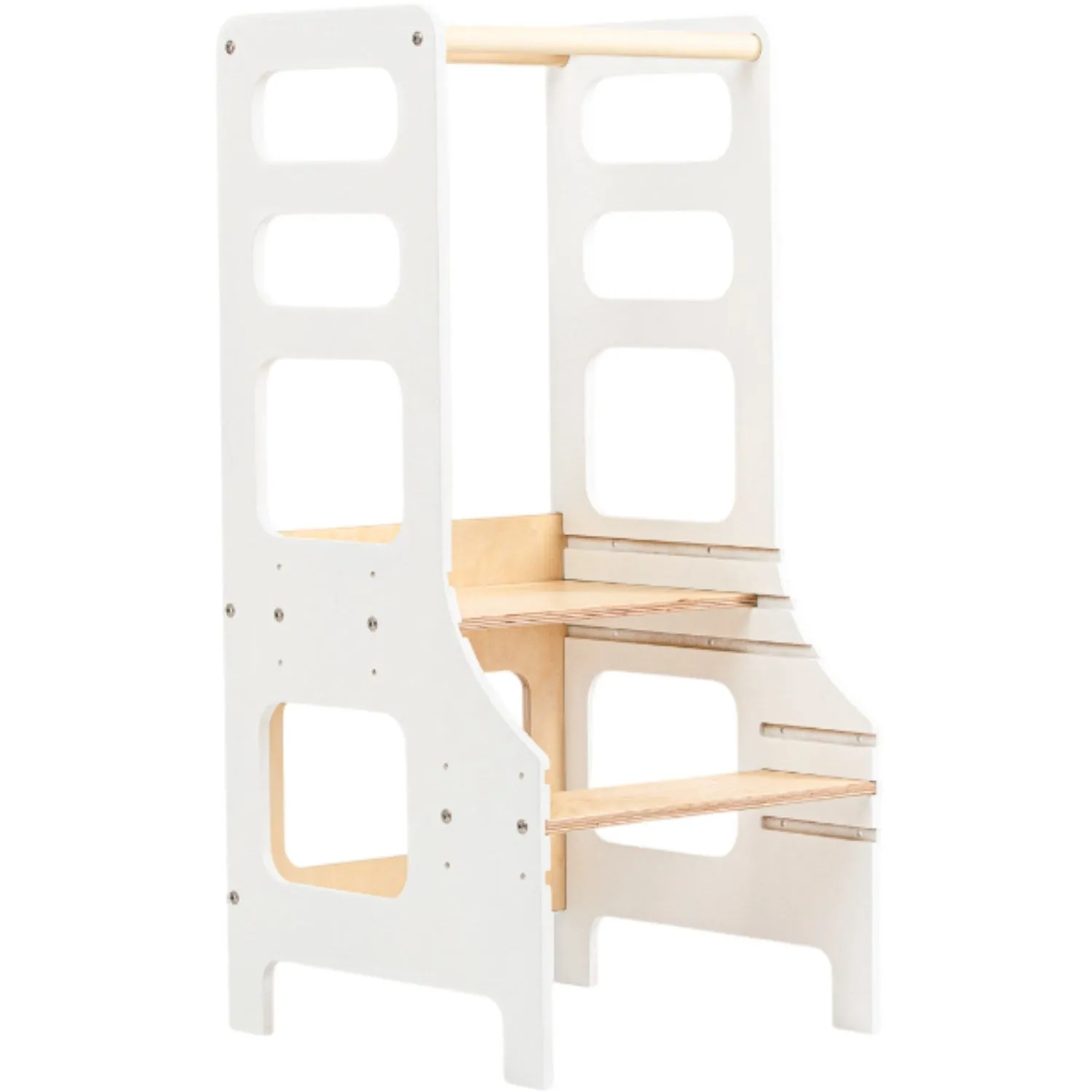 Duck Woodworks Adjustable Kitchen Tower White