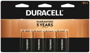Duracell 41333935645 Battery, 9 V Battery, Alkaline, Manganese Dioxide :CD  4: QUANTITY: 1