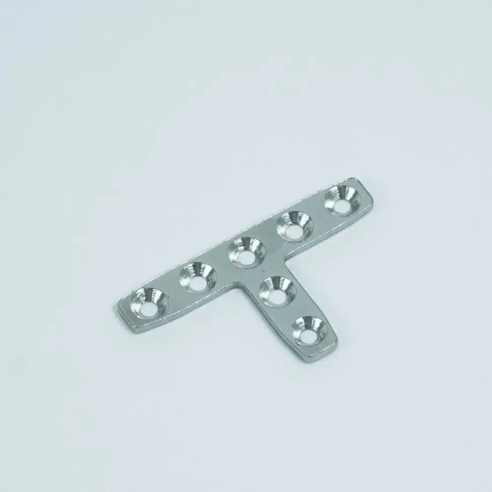 For 8x8mm Profiles, T-Shaped Assembly Plate (6 Pieces); Sliding Hex Nut M2 (50 Pieces) and Countersunk Head Screw M2x3mm, (50 Pieces)