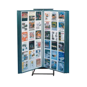 Free-Standing Swing Panels Photo, Art Display | 31x73 Tall Steel Flip Display with 10-20-30 Panels