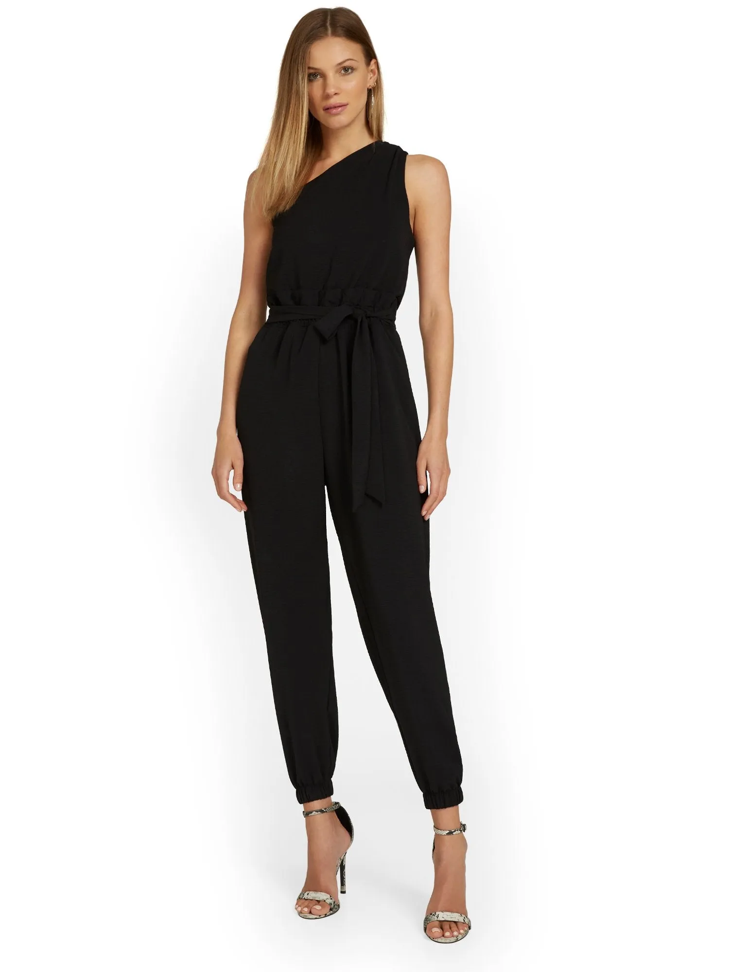 Gilli One-Shoulder Belted Jumpsuit - Brands We Love
