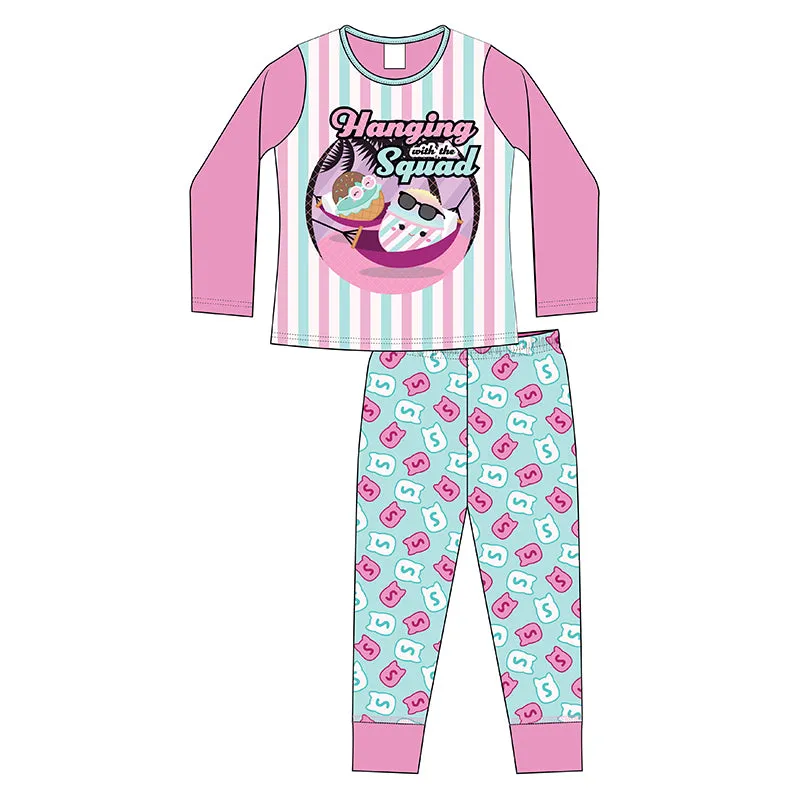 Girls Squishmallows Pyjama Set Pink And Blue - Age 9-10