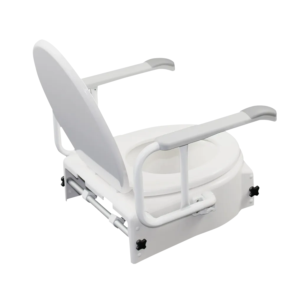 Height Adjustable Toilet Seat Raiser with Arms