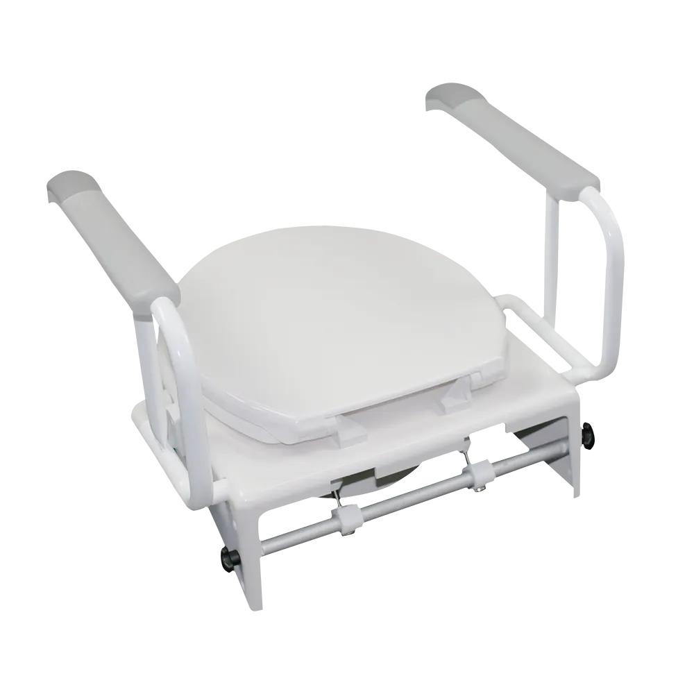 Height Adjustable Toilet Seat Raiser with Arms