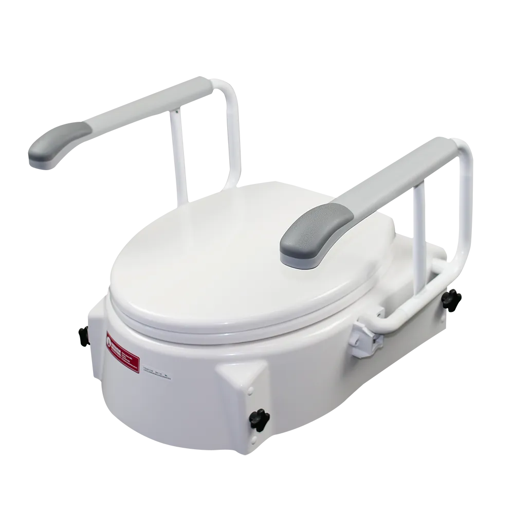 Height Adjustable Toilet Seat Raiser with Arms