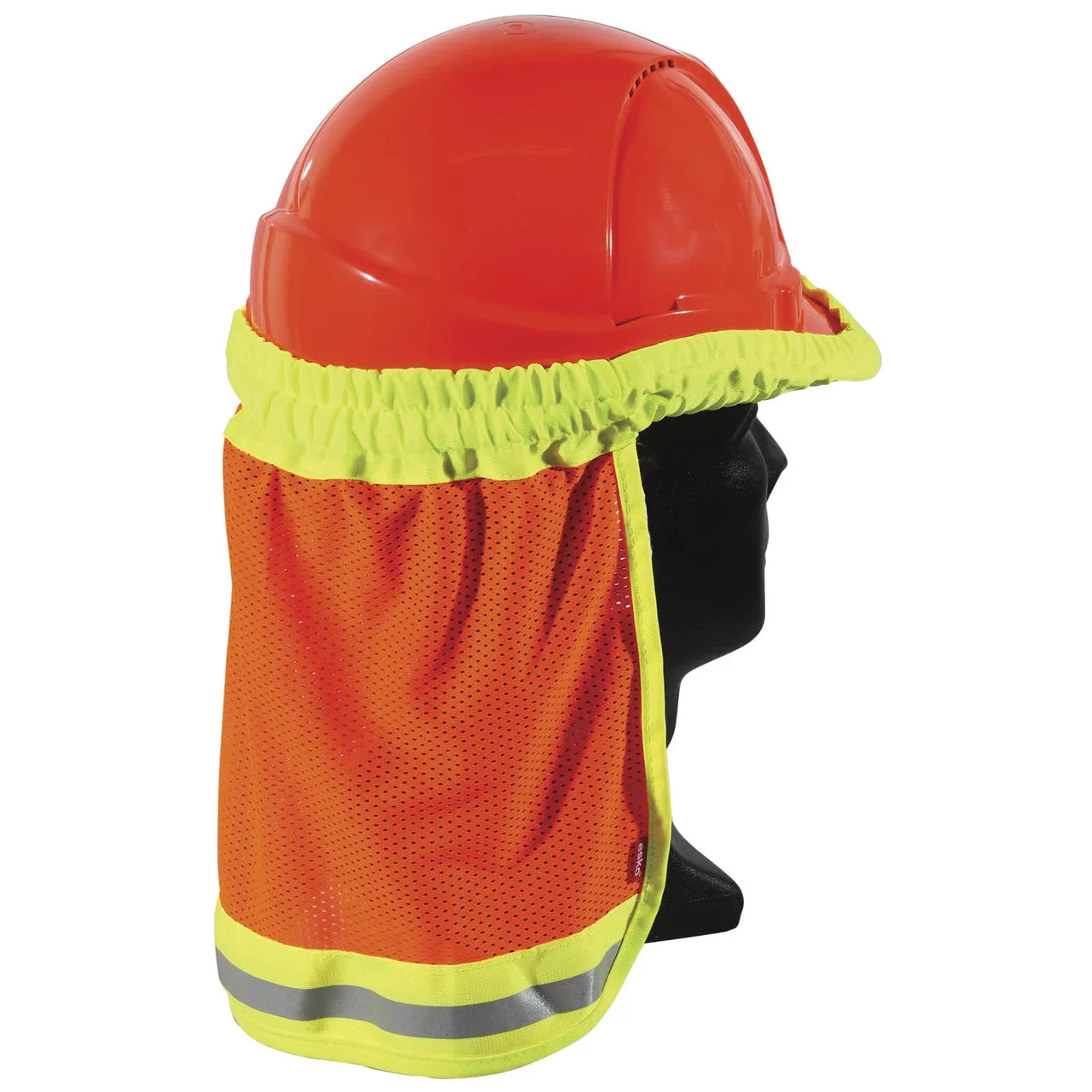 Hi-Vis Hard Hat Neck Sun Shield - Works With 99% Of Hard Hats