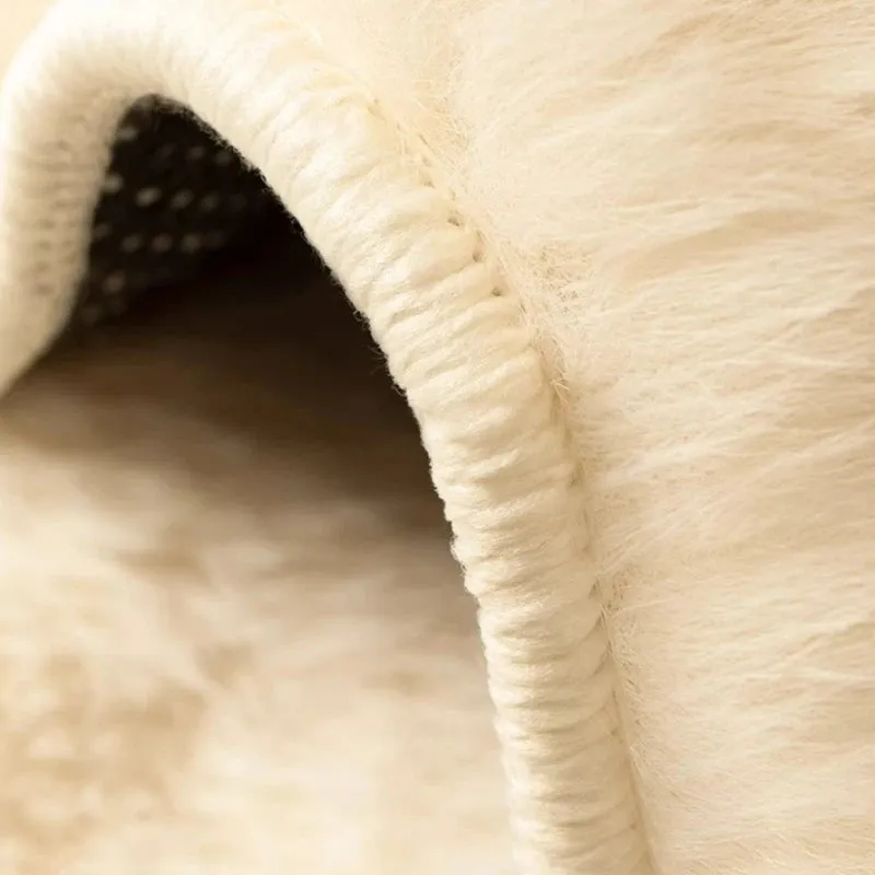 Indie Plush Faux Rabbit Fur Minimalist Area Rug