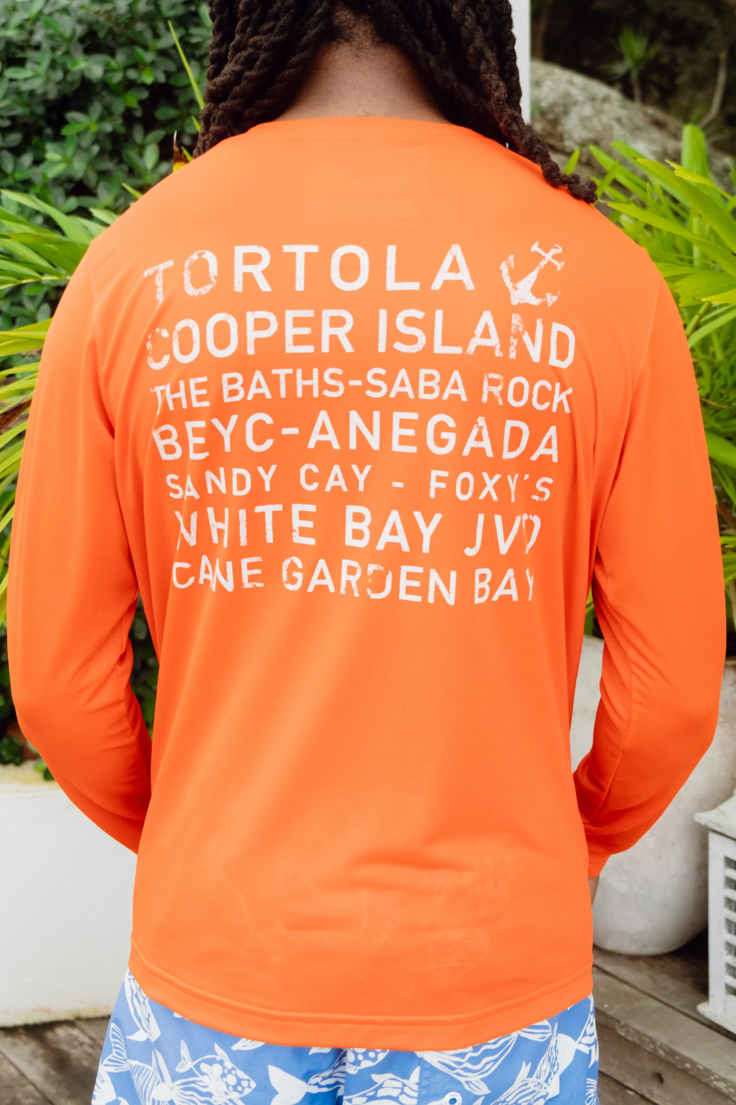 Island Names UPF50 Shirt - Sunset Red