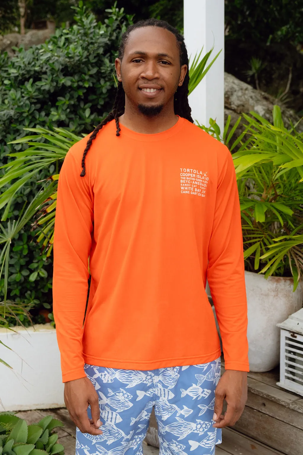 Island Names UPF50 Shirt - Sunset Red