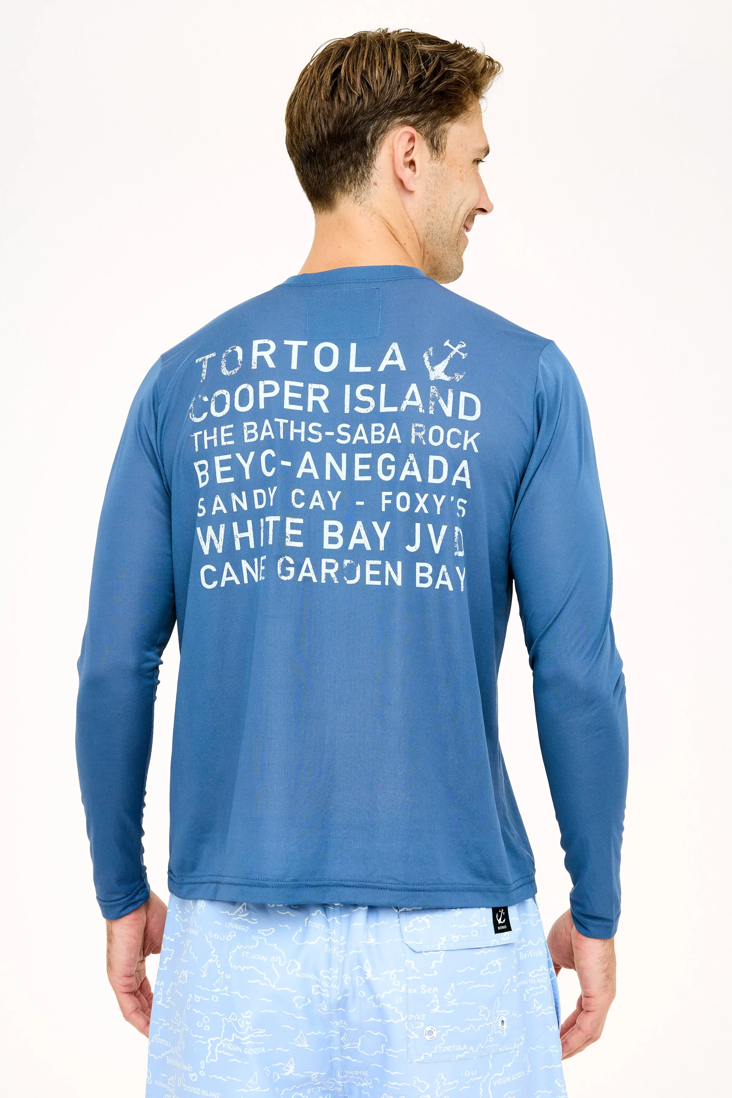 Island Names UPF50 Shirt - Vintage Indigo
