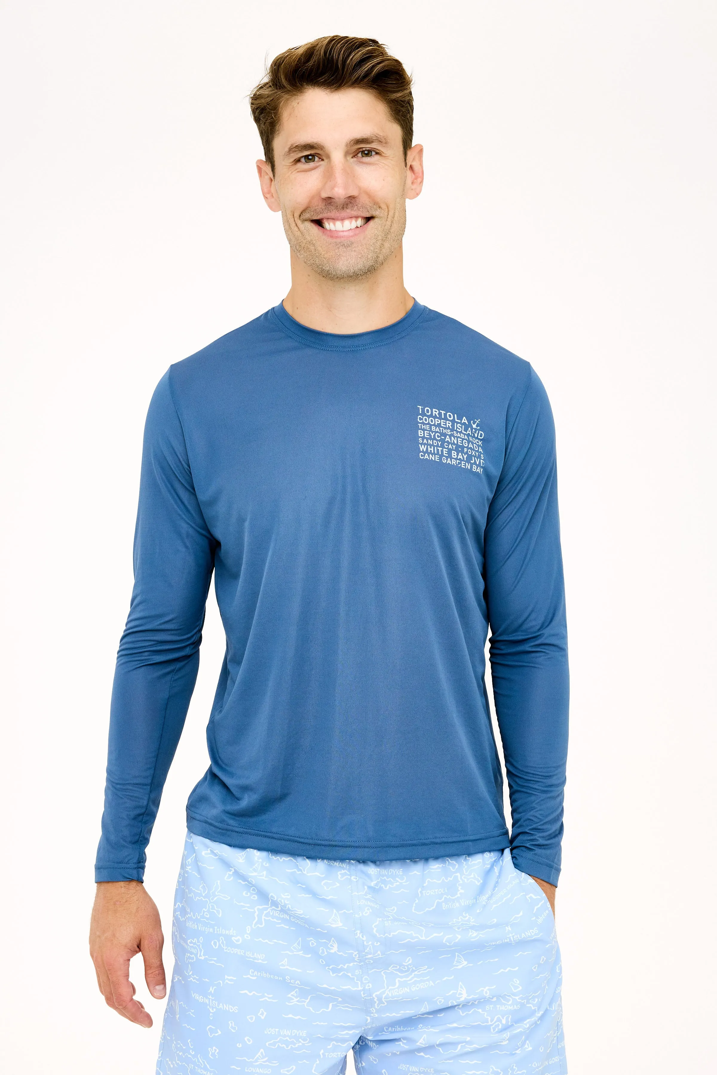 Island Names UPF50 Shirt - Vintage Indigo