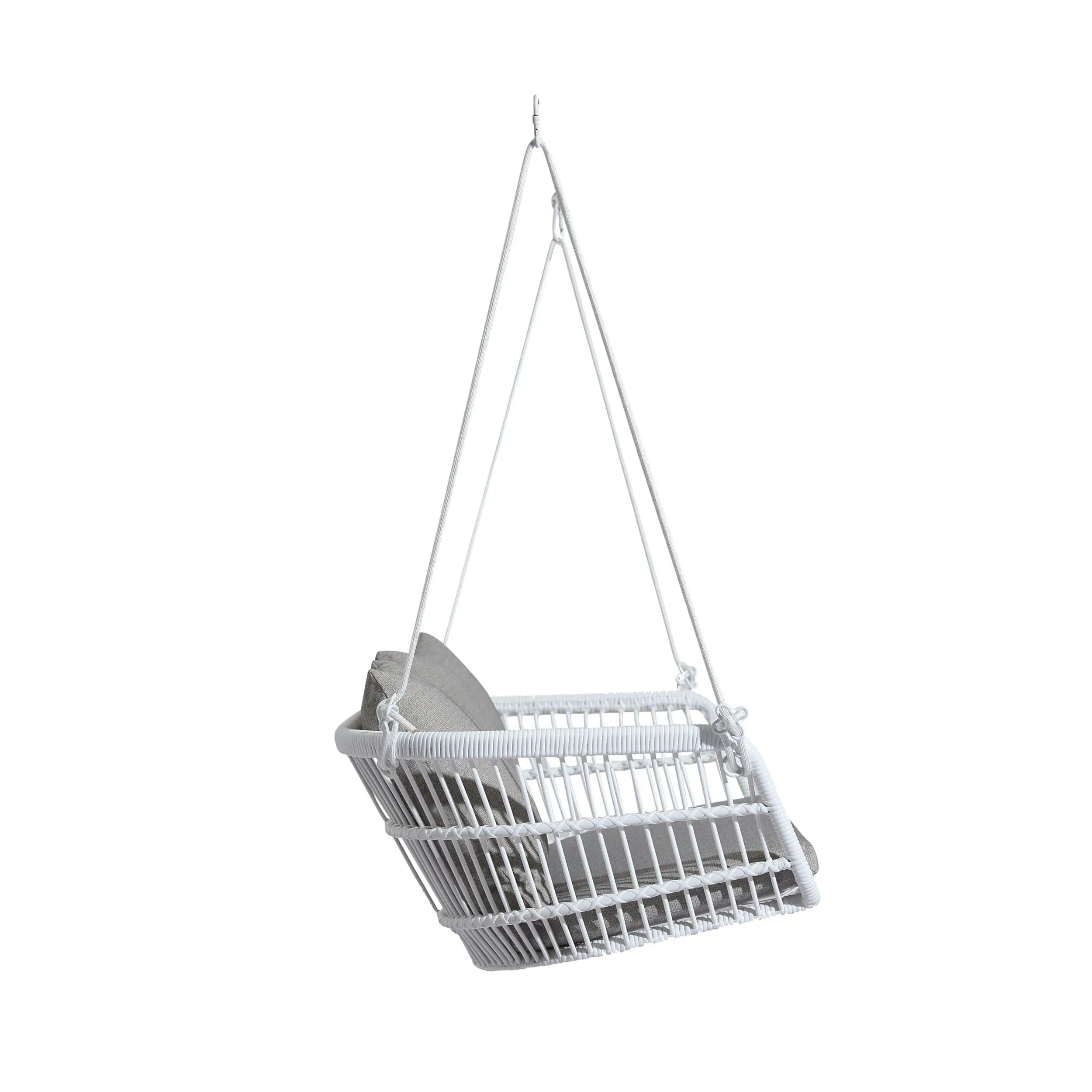 Jack Double Seater Hanging Swing Without Stand For Balcony , Garden Swing (White)