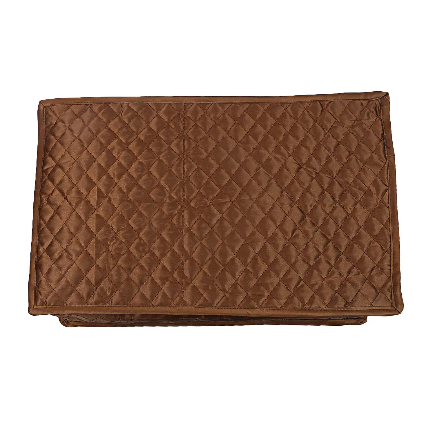 Kuber Industries 3 Layered Quilted Satin 2 Pieces Shirt Cover (Brown) -CTLTC10588
