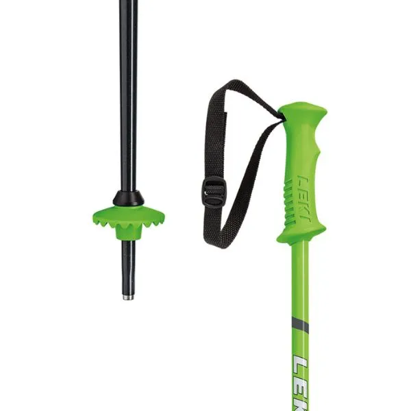 Leki Rider Jr Aluminum Alpine Ski Poles | Red, Blue, Purple, Green - DISCONTINUED