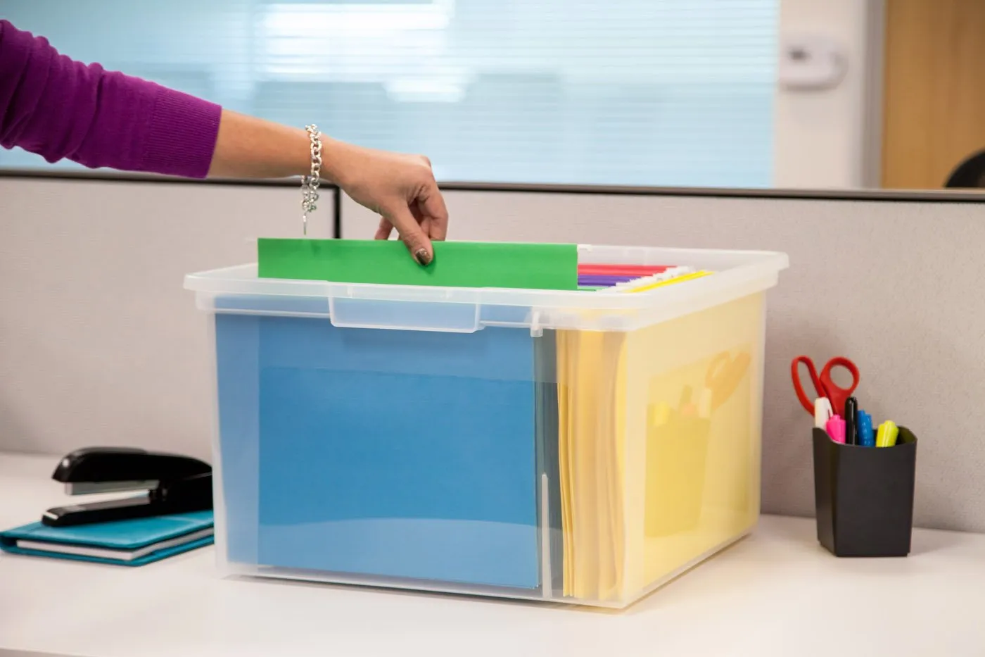 Letter and Legal Snap Lid File Box - 38 QT