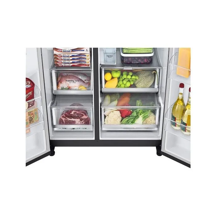 LG GC-X257CQES Fridge Side By Side Smart Inverter Wifi N635L Matte Black