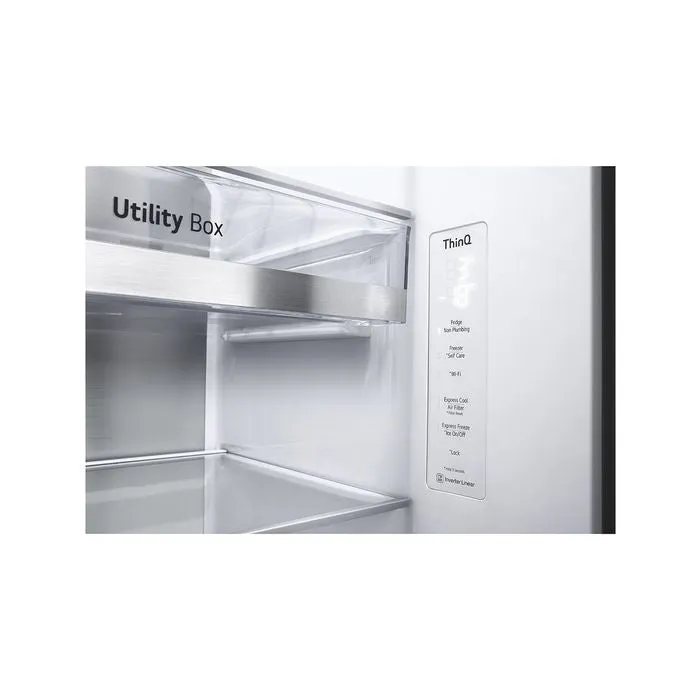 LG GC-X257CQES Fridge Side By Side Smart Inverter Wifi N635L Matte Black