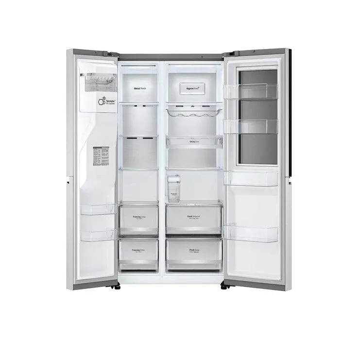 LG GC-X257CSES Side-By-Side Fridge Smart Inverter WiFi N635L Noble Silver